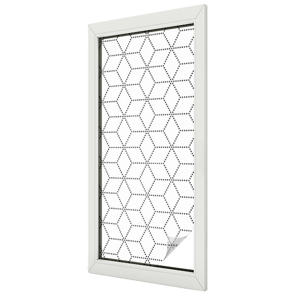 Decorative window film stained glass design Dotted rhombuses