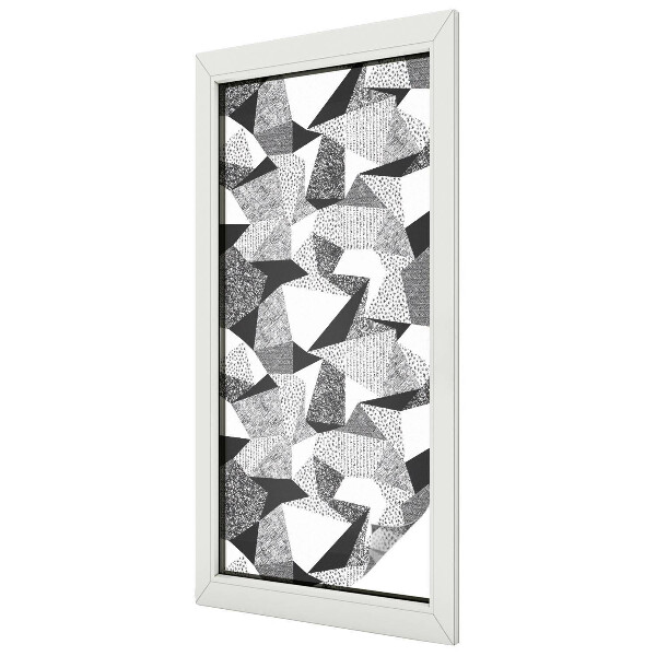 Frosted window film with stained glass pattern Geometric figures