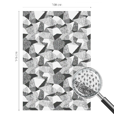 Frosted window film with stained glass pattern Geometric figures