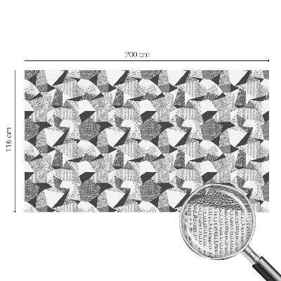 Frosted window film with stained glass pattern Geometric figures