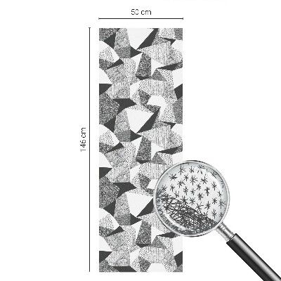 Frosted window film with stained glass pattern Geometric figures