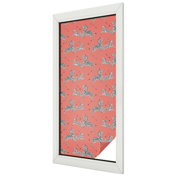 Patterned window film stained glass Zebra motif