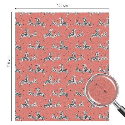 Patterned window film stained glass Zebra motif