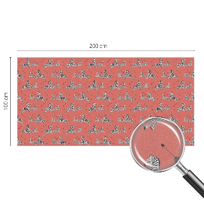 Patterned window film stained glass Zebra motif