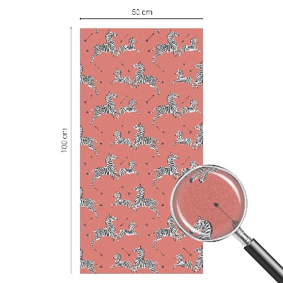 Patterned window film stained glass Zebra motif