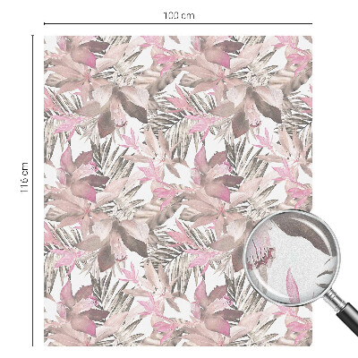 Privacy window film stained glass effect Pastel flowers