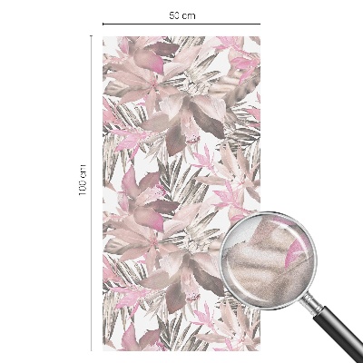 Privacy window film stained glass effect Pastel flowers
