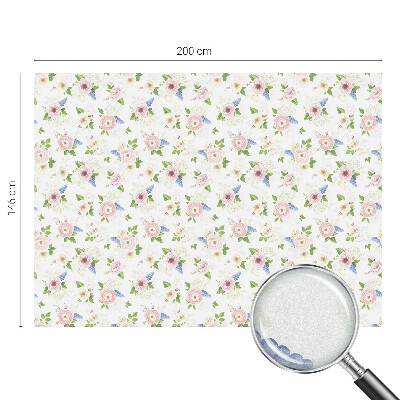 Coloured glass film for windows Floral pattern