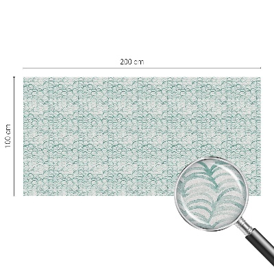 Frosted window film with stained glass pattern Green wave