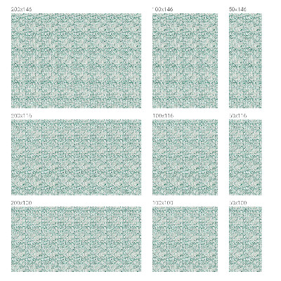 Frosted window film with stained glass pattern Green wave