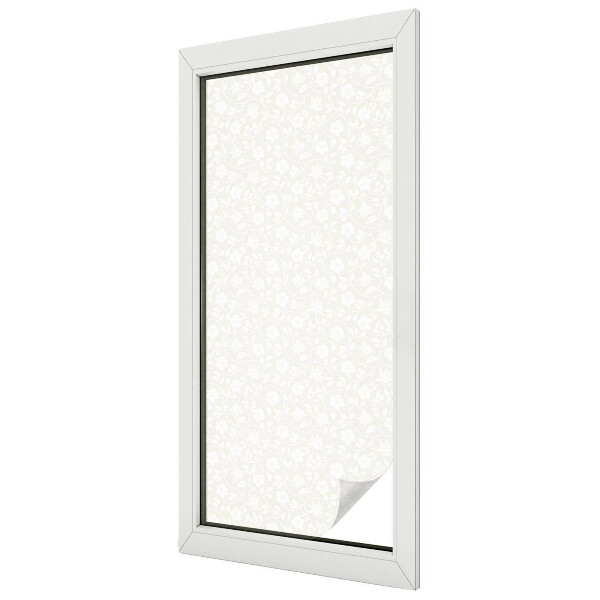 Privacy window film stained glass effect Floral pattern