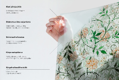 Frosted window film with stained glass pattern Plant pattern