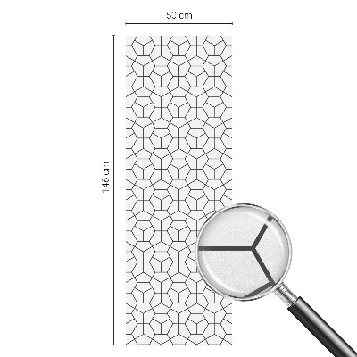 Coloured glass film for windows Geometric cubes