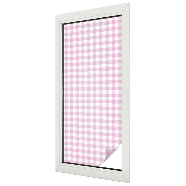 Privacy window film stained glass effect Pastel check