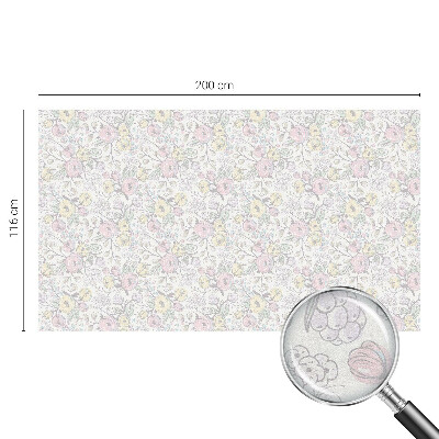 Frosted window film with stained glass pattern Floral pattern