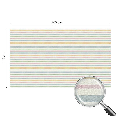 Privacy window film stained glass effect Pastel stripes