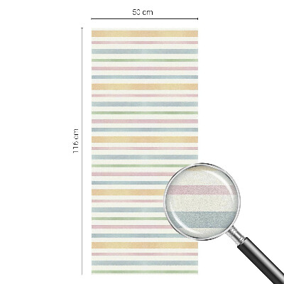 Privacy window film stained glass effect Pastel stripes