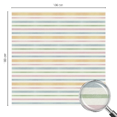 Privacy window film stained glass effect Pastel stripes
