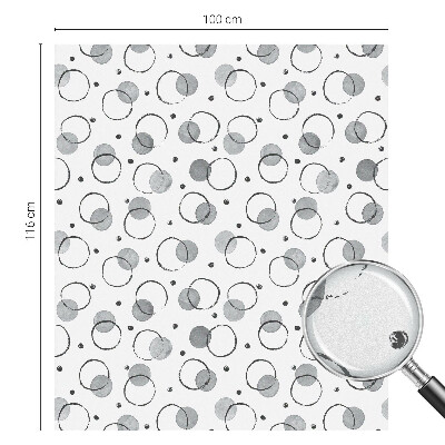 Frosted window film with stained glass pattern Gray wheels