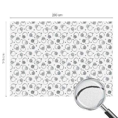 Frosted window film with stained glass pattern Gray wheels