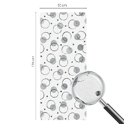 Frosted window film with stained glass pattern Gray wheels