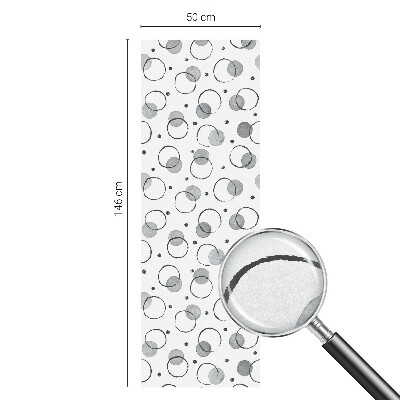 Frosted window film with stained glass pattern Gray wheels