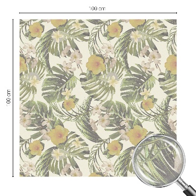 Decorative window film stained glass design Tropical theme