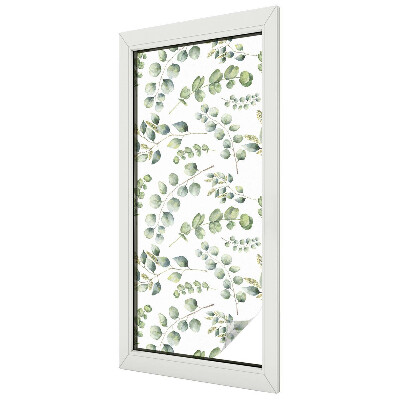 Privacy window film stained glass effect Botanical leaves