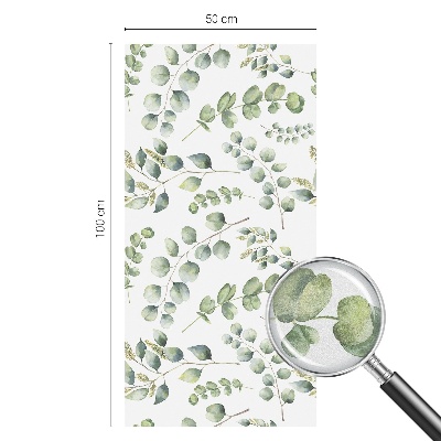 Privacy window film stained glass effect Botanical leaves