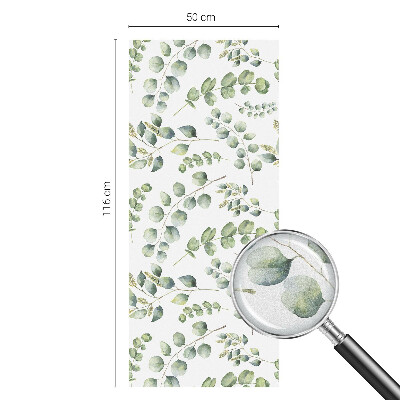 Privacy window film stained glass effect Botanical leaves