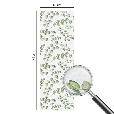 Privacy window film stained glass effect Botanical leaves