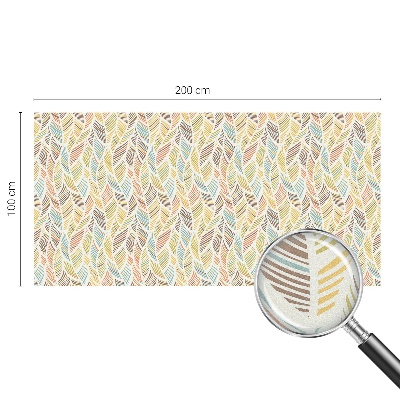 Frosted window film with stained glass pattern Rainbow feathers