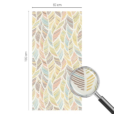 Frosted window film with stained glass pattern Rainbow feathers