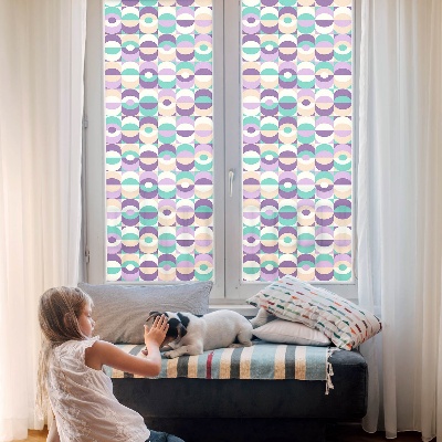 Privacy window film stained glass effect Colorful patterns