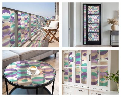 Privacy window film stained glass effect Colorful patterns