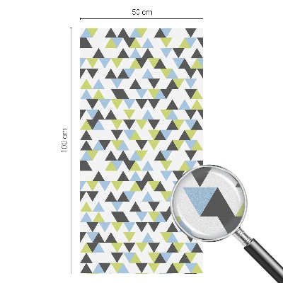 Decorative window film stained glass design Geometric triangles