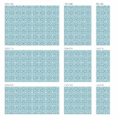 Privacy window film stained glass effect Blue ornaments