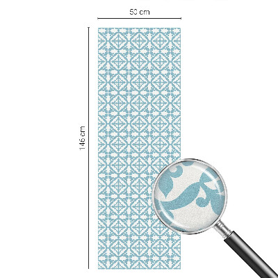 Privacy window film stained glass effect Blue ornaments