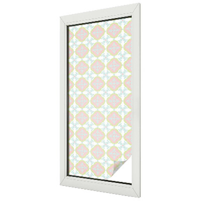 Decorative window film stained glass design Pastel ornament