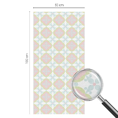 Decorative window film stained glass design Pastel ornament