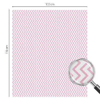 Frosted window film with stained glass pattern Pink zigzags