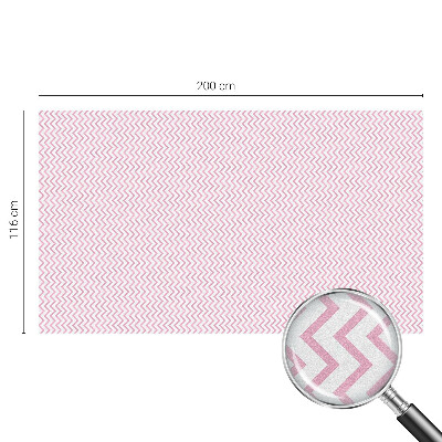 Frosted window film with stained glass pattern Pink zigzags