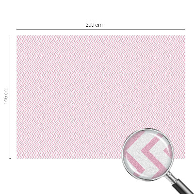 Frosted window film with stained glass pattern Pink zigzags