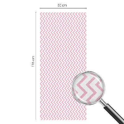 Frosted window film with stained glass pattern Pink zigzags