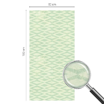 Patterned window film stained glass Green rhombuses