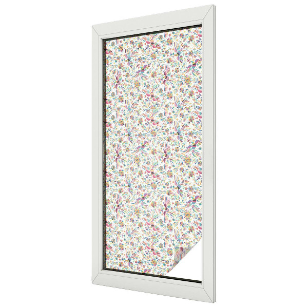 Privacy window film stained glass effect Colorful exoticism