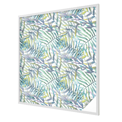 Coloured glass film for windows Tropical watercolor