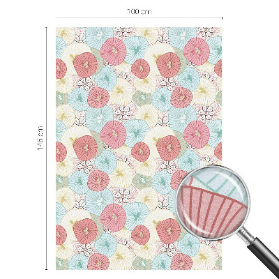 Patterned window film stained glass Pastel flowers