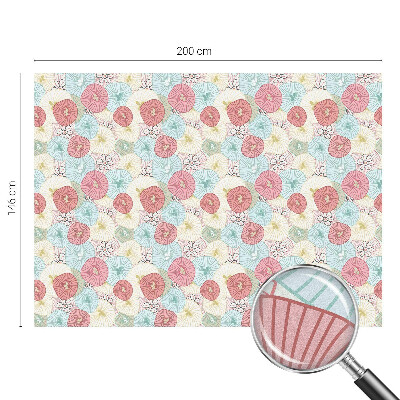 Patterned window film stained glass Pastel flowers