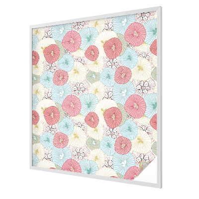 Patterned window film stained glass Pastel flowers